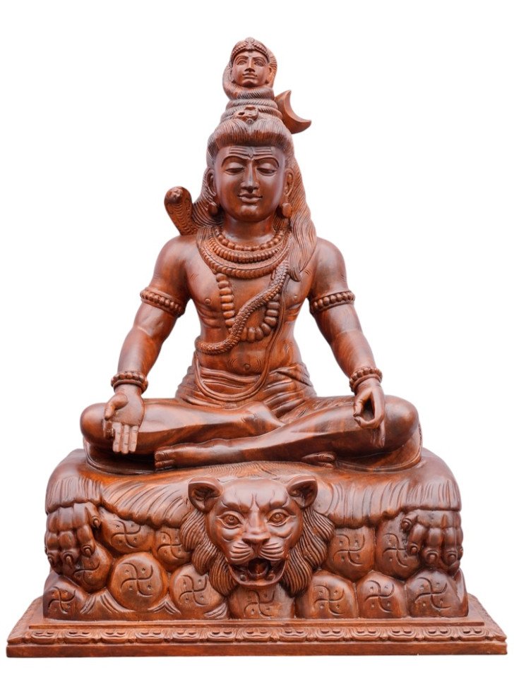 Lord Shiva Wooden Sculpture