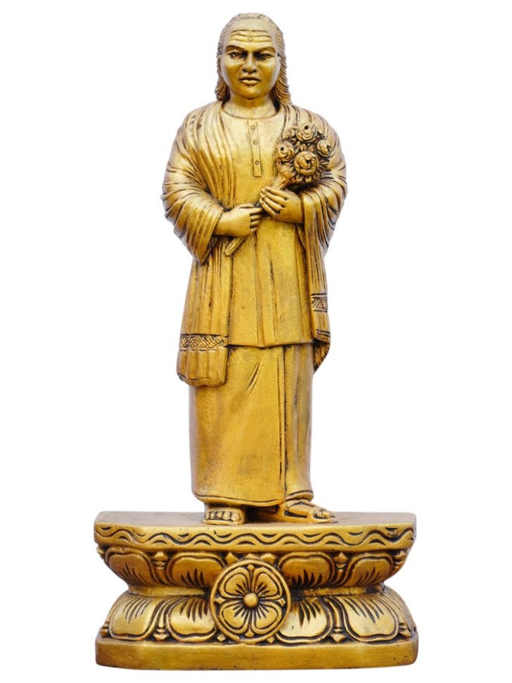 Pasumpon Muthuramalinga Thevar Wooden Sculpture