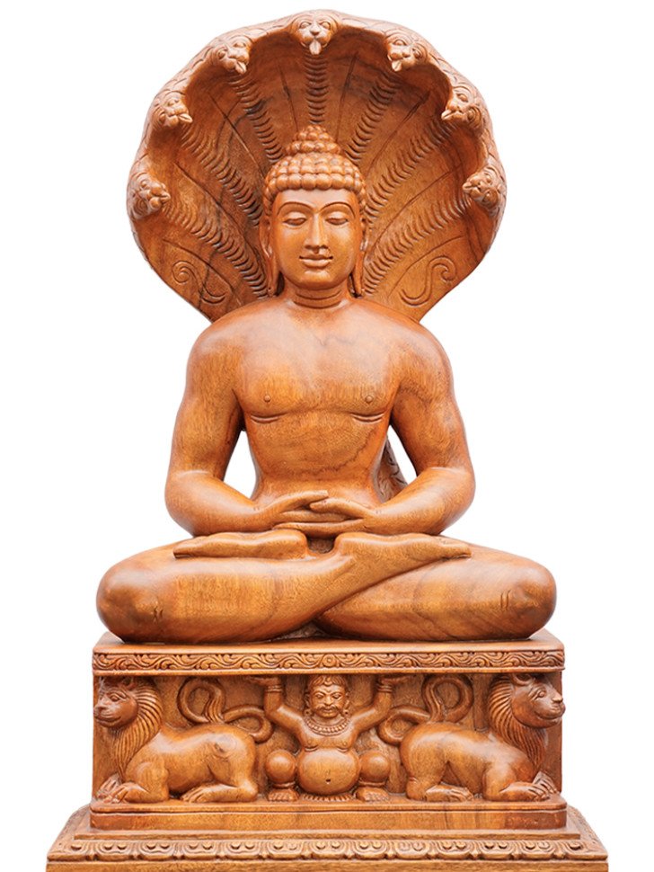 Lord Parshwanath Wooden Sculpture