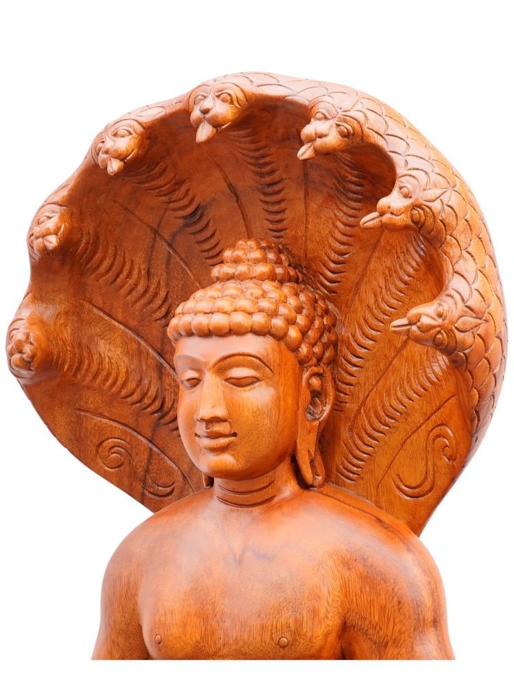 Lord Parshwanath Wooden Sculpture — view 5