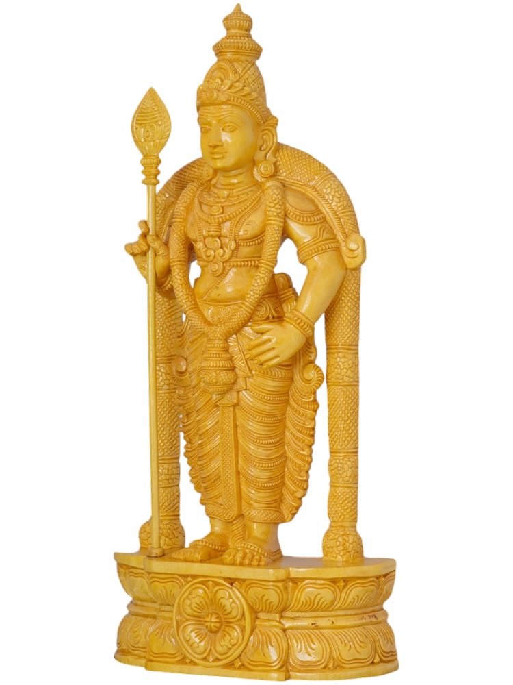 Batucave Murugar Wooden Sculpture — view 4