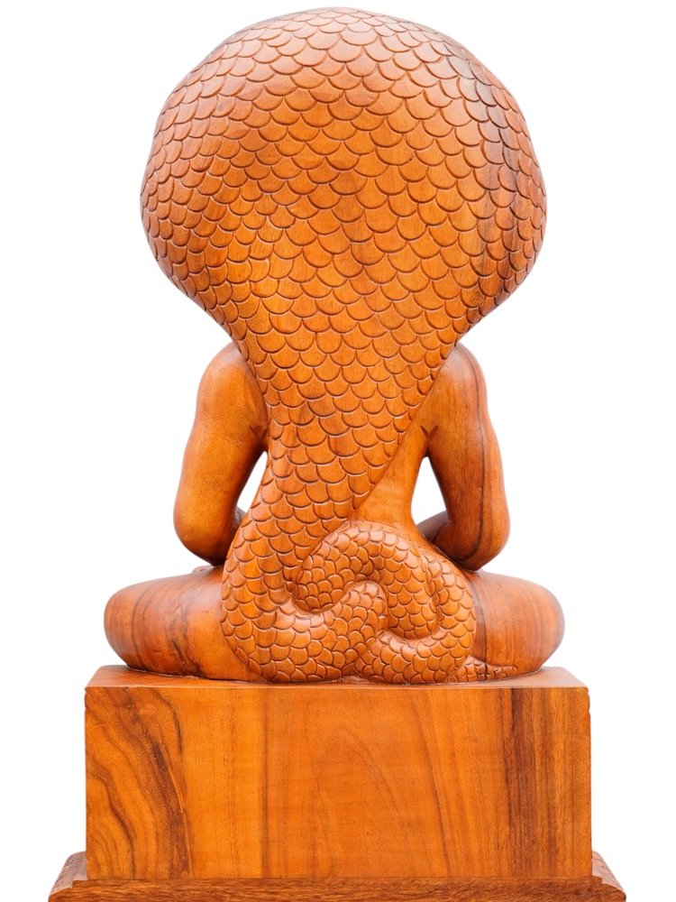 Lord Parshwanath Wooden Sculpture — view 2