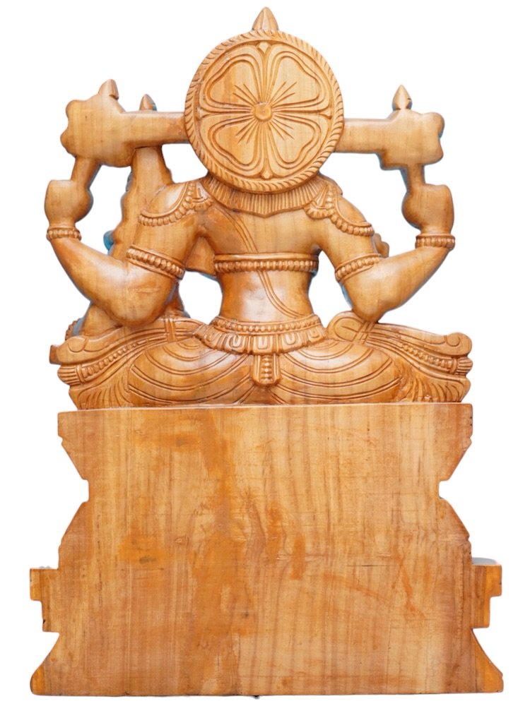 Lakshmi Hayagirivar Wooden Sculpture — view 6