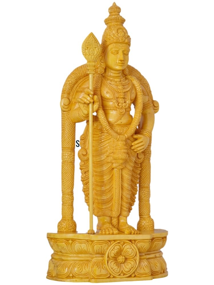 Batucave Murugar Wooden Sculpture — view 3