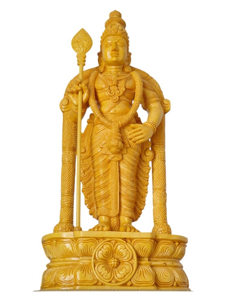 Batucave Murugar Wooden Sculpture — view 2